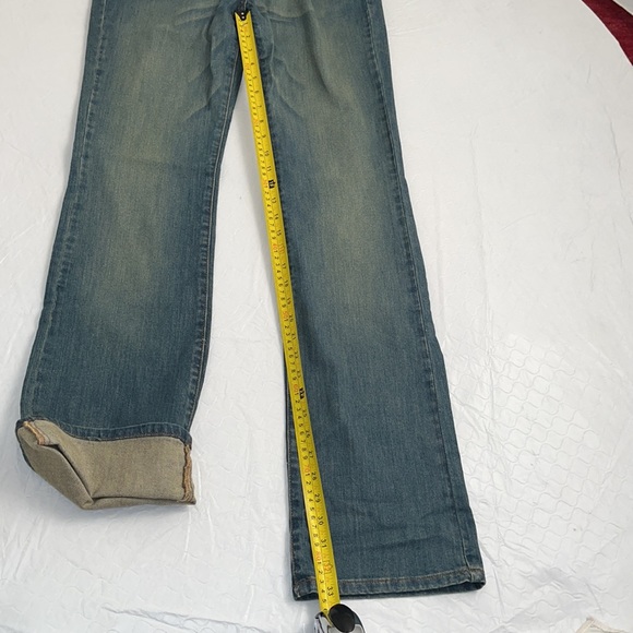 Moschino Cheap and Chic distressed studded cuffed straight blue jeans 10 - Picture 14 of 14